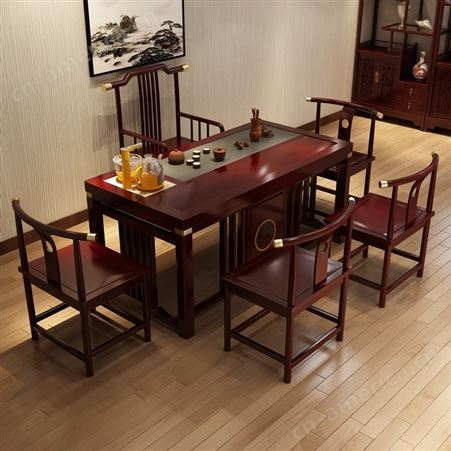 茶桌椅组合功夫泡茶台家用新中式茶几桌客厅茶具套装一体实木茶桌